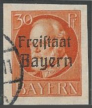 Timbre Royaume de Bavière (1849-1920) Y&T N°159B