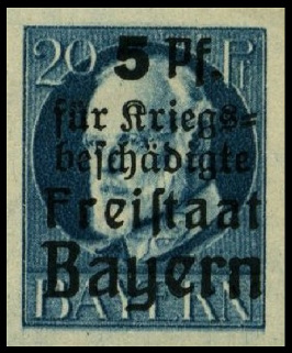 Timbre Royaume de Bavière (1849-1920) Y&T N°173B