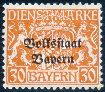 Timbre Royaume de Bavière (1849-1920) Y&T N°SE37