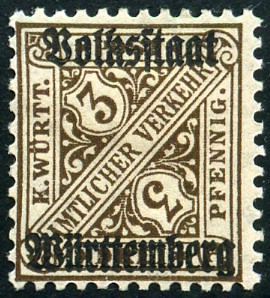 Timbre Royaume de Wurtemberg (1851-1924) Y&T N°SE101