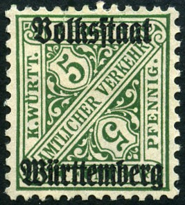 Timbre Royaume de Wurtemberg (1851-1924) Y&T N°SE102