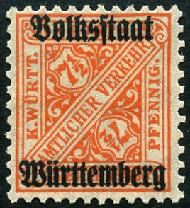 Timbre Royaume de Wurtemberg (1851-1924) Y&T N°SE103