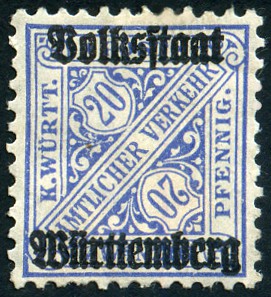 Timbre Royaume de Wurtemberg (1851-1924) Y&T N°SE106