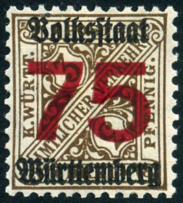 Timbre Royaume de Wurtemberg (1851-1924) Y&T N°SE113