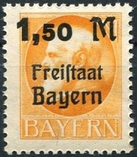 Timbre Royaume de Bavière (1849-1920) Y&T N°175A