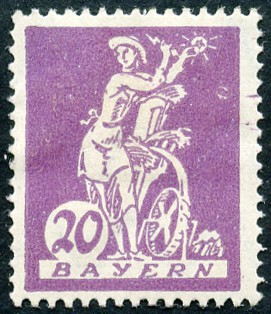 Timbre Royaume de Bavière (1849-1920) Y&T N°180