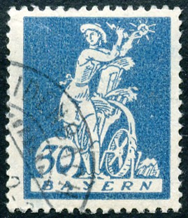 Timbre Royaume de Bavière (1849-1920) Y&T N°181