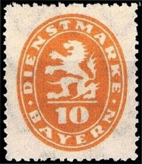Timbre Royaume de Bavière (1849-1920) Y&T N°SE44