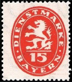 Timbre Royaume de Bavière (1849-1920) Y&T N°SE45