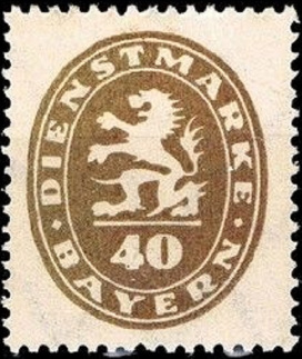 Timbre Royaume de Bavière (1849-1920) Y&T N°SE48