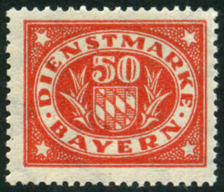 Timbre Royaume de Bavière (1849-1920) Y&T N°SE49
