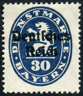 Timbre Royaume de Bavière (1849-1920) Y&T N°SE65