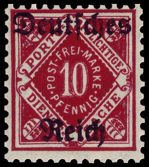 Timbre Royaume de Wurtemberg (1851-1924) Y&T N°SE131
