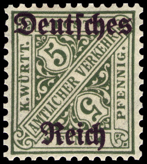 Timbre Royaume de Wurtemberg (1851-1924) Y&T N°SE135