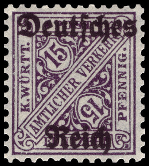 Timbre Royaume de Wurtemberg (1851-1924) Y&T NSE137