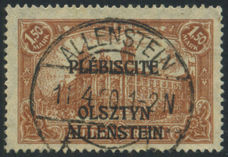 Timbre Olsztyn, Allenstein (1920) Y&T N12