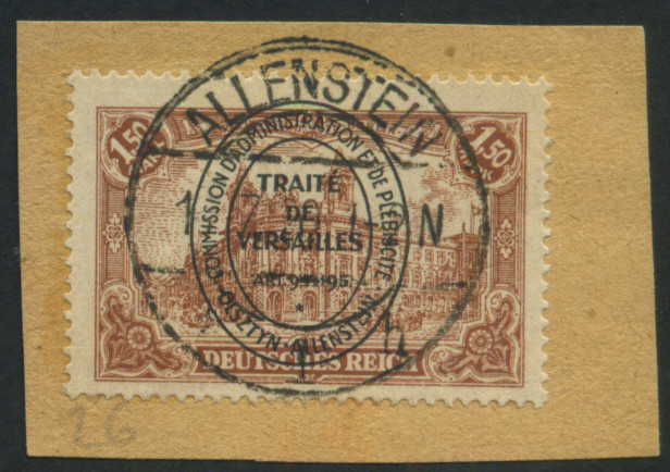Timbre Olsztyn, Allenstein (1920) Y&T N26