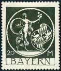 Timbre Royaume de Bavière (1849-1920) Y&T N°193
