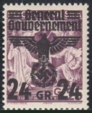 Timbre Pologne, occupation allemande Y&T N°38 Timbre Pologne, occupation allemande Y&T N°38