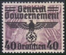 Timbre Pologne, occupation allemande Y&T N°42 Timbre Pologne, occupation allemande Y&T N°42