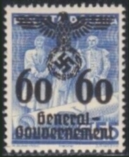 Timbre Pologne, occupation allemande Y&T N°45 Timbre Pologne, occupation allemande Y&T N°45