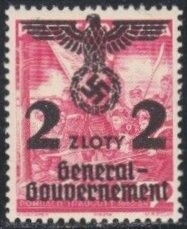 Timbre Pologne, occupation allemande Y&T N°49 Timbre Pologne, occupation allemande Y&T N°49