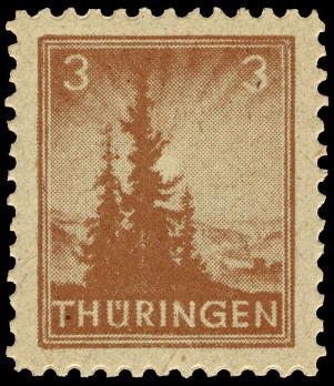Timbre Thuringe (1945-1946) Y&T N°1 Timbre Thuringe (1945-1946) Y&T N°1
