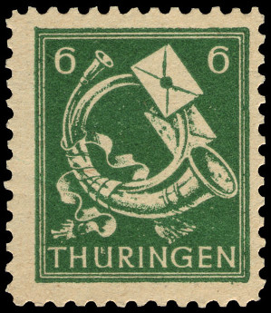 Timbre Thuringe (1945-1946) Y&T N°4 Timbre Thuringe (1945-1946) Y&T N°4