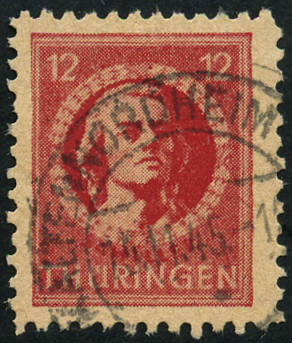 Timbre Thuringe (1945-1946) Y&T N°14 Timbre Thuringe (1945-1946) Y&T N°14
