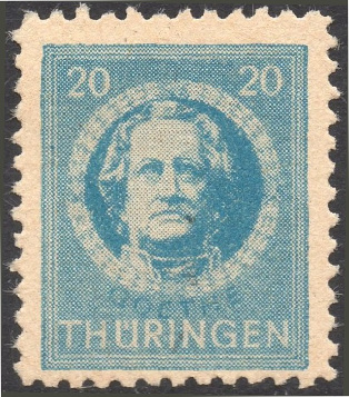 Timbre Thuringe (1945-1946) Y&T N°15 Timbre Thuringe (1945-1946) Y&T N°15