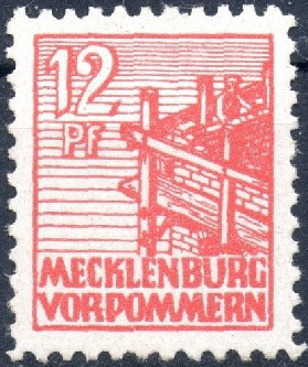 Timbre Mecklembourg-Pomeranie (1945-1946) Y&T N42