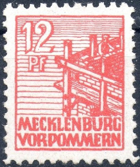  Sello Mecklembourg-Pomeranie (1945-1946) Y&T N42