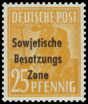 Timbre �missions g�n�rales d`Allemagne Orientale (1948-1949) Y&T N�17