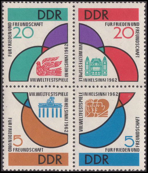 Briefmarken Allemagne orientale/R.D.A. (1950-1990) Y&T N°614-15-18-19 Briefmarken Allemagne orientale/R.D.A. (1950-1990) Y&T N°614-15-18-19