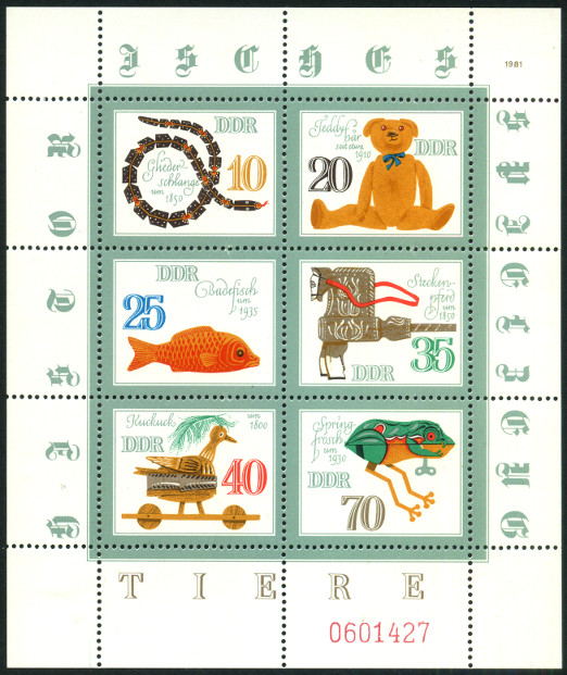 Timbre Allemagne orientale/R.D.A. (1950-1990) Y&T N°2316-2321 Timbre Allemagne orientale/R.D.A. (1950-1990) Y&T N°2316-2321