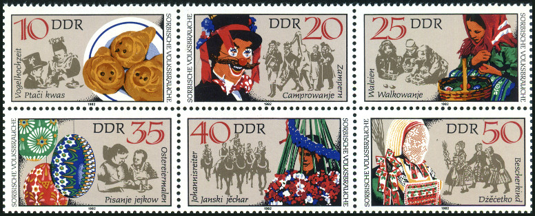 Timbre Allemagne orientale/R.D.A. (1950-1990) Y&T N°2365-2370 Timbre Allemagne orientale/R.D.A. (1950-1990) Y&T N°2365-2370