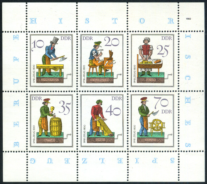 Timbre Allemagne orientale/R.D.A. (1950-1990) Y&T N°2404-2409 Timbre Allemagne orientale/R.D.A. (1950-1990) Y&T N°2404-2409