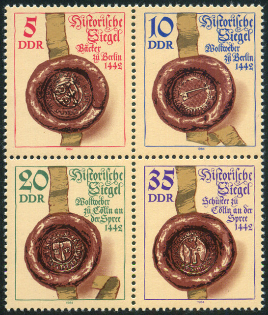 Timbre Allemagne orientale/R.D.A. (1950-1990) Y&T N2516-2519