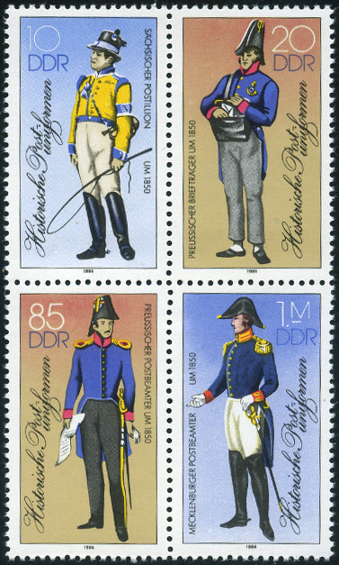 Sello Allemagne orientale/R.D.A. (1950-1990) Y&T N°2620-2623 Sello Allemagne orientale/R.D.A. (1950-1990) Y&T N°2620-2623