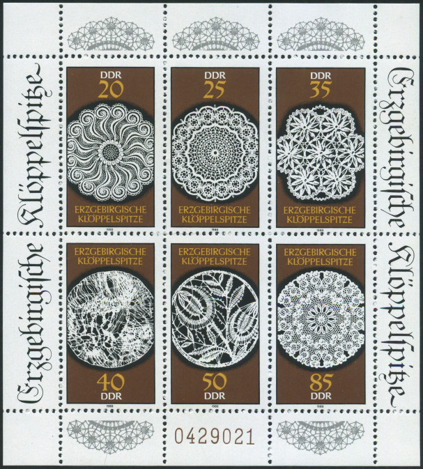Timbre Allemagne orientale/R.D.A. (1950-1990) Y&T N2821-2826