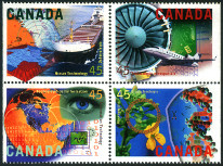 Timbre Canada Y&T N°1454-1457