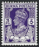 Timbre Birmanie (Dominion britannique) Y&T N19