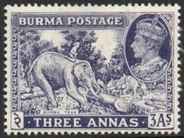 Timbre Birmanie (Dominion britannique) Y&T N�42