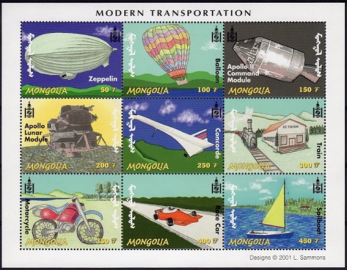 Timbre Mongolie Y&T N°2557-2565 Timbre Mongolie Y&T N°2557-2565