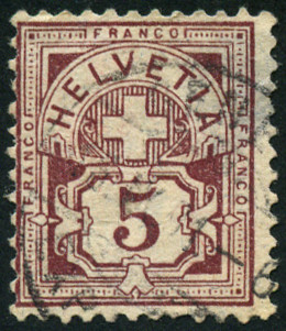 Timbre Suisse Y&T N°59 Timbre Suisse Y&T N°59