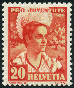 Timbre Suisse Y&T N°300 Timbre Suisse Y&T N°300