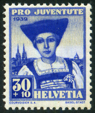 Timbre Suisse Y&T N°347 Timbre Suisse Y&T N°347