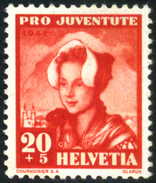 Timbre Suisse Y&T N°382 Timbre Suisse Y&T N°382