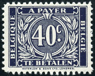 Timbre Belgique Y&T N°TA52 Timbre Belgique Y&T N°TA52