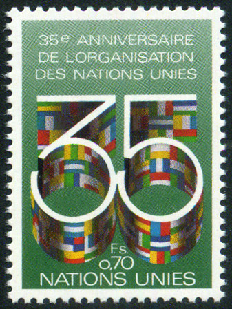 Timbre O.N.U. Gen�ve Y&T N�93